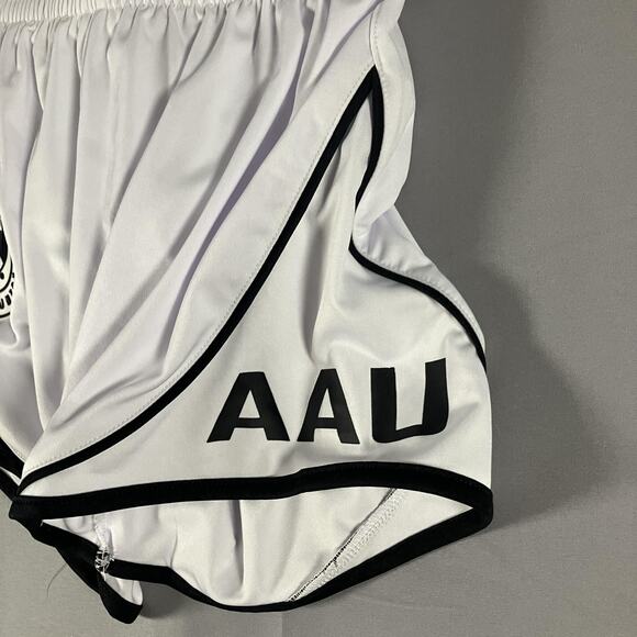 AAU Track Field Cross Country Shorts Youth Medium White Dynasty Athletic Running - Picture 4 of 10